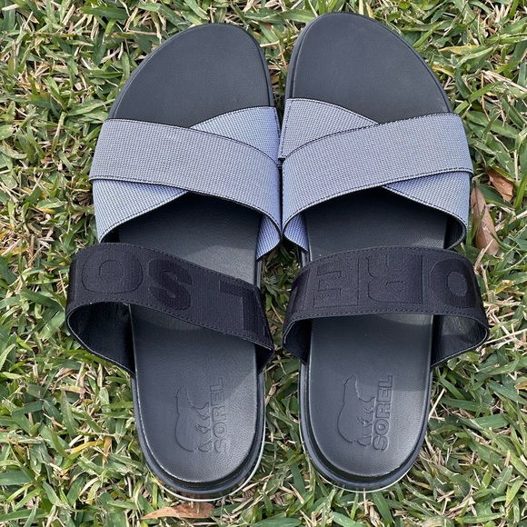 Sorel Shoes - Sorel Roaming Sport Slide Sandals Women’s Sz. 10 Black White Casual Slip On (C2